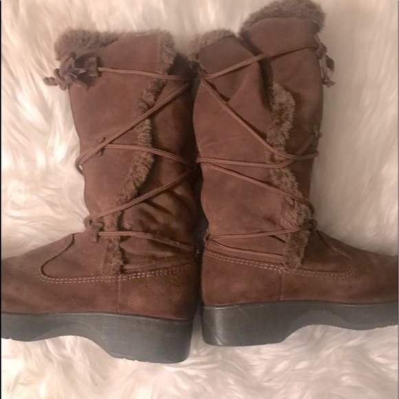 Report Brown Suede Fur Lines Boots - Picture 2 of 9